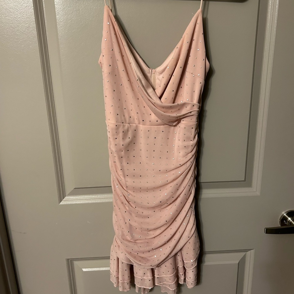 Pink mini dress
